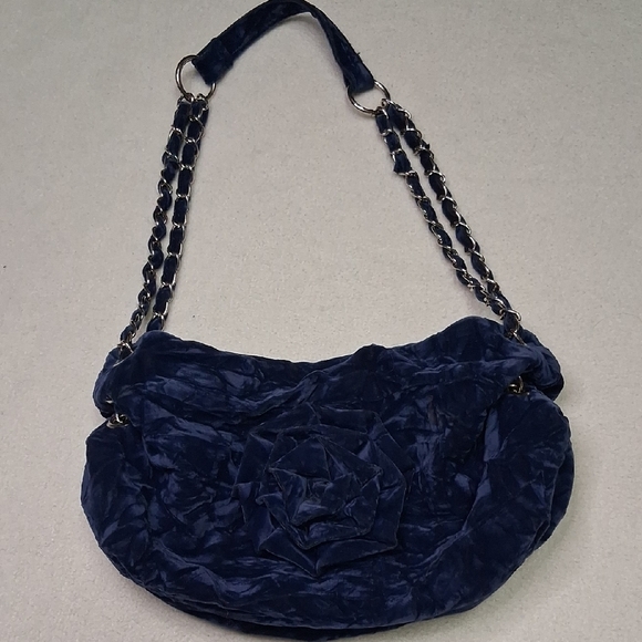 Handbags - Blue Velvet Women's Bag